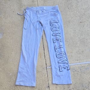 Light Gray Love Print Joggers